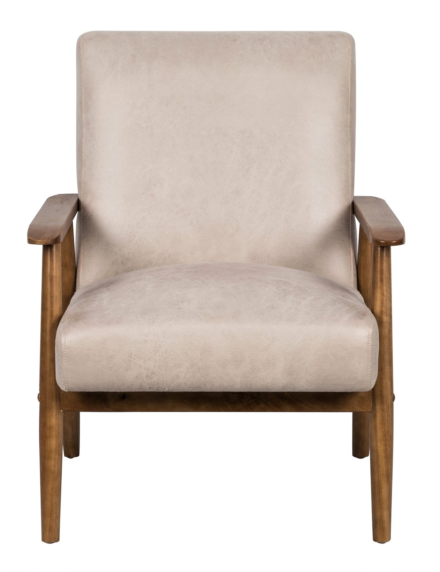 25.38'' Wide Classic Mid-Century Modern Arm Chair, Light Camel