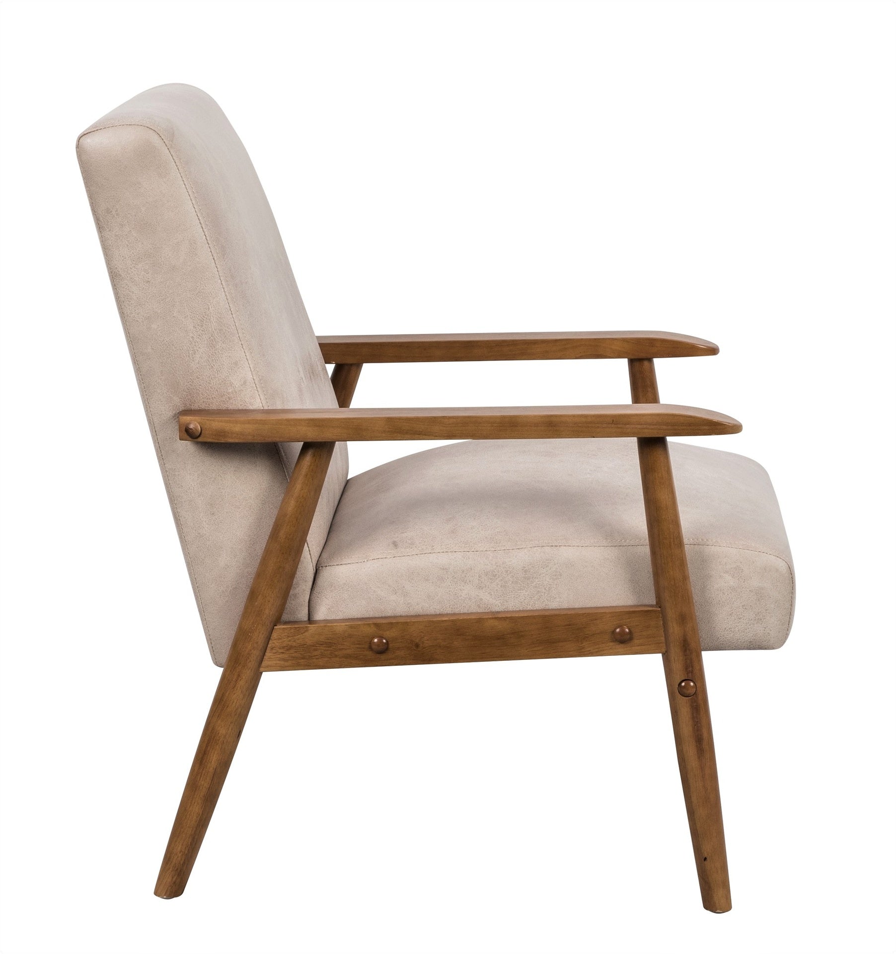 25.38'' Wide Classic Mid-Century Modern Arm Chair, Light Camel