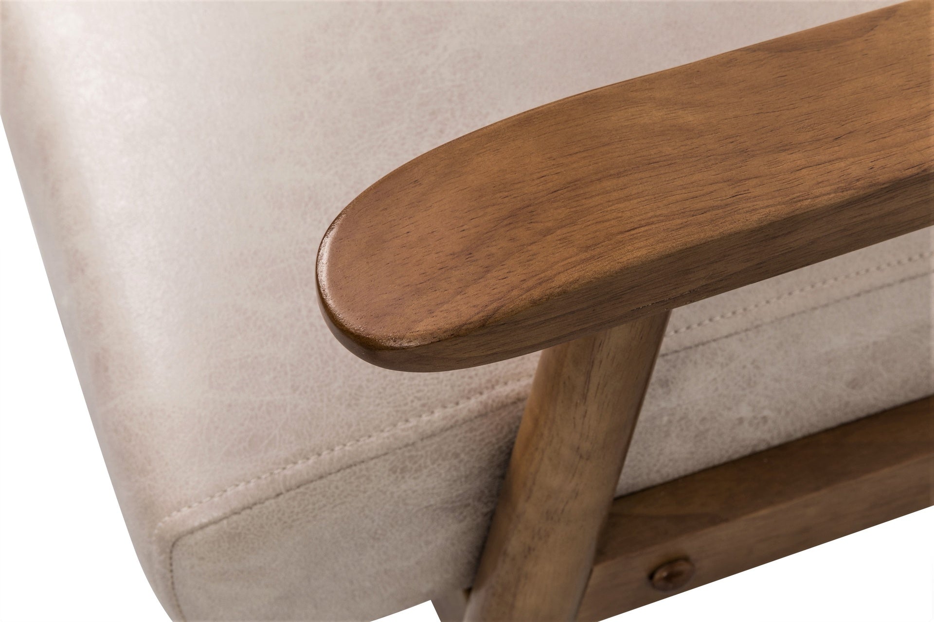 25.38'' Wide Classic Mid-Century Modern Arm Chair, Light Camel