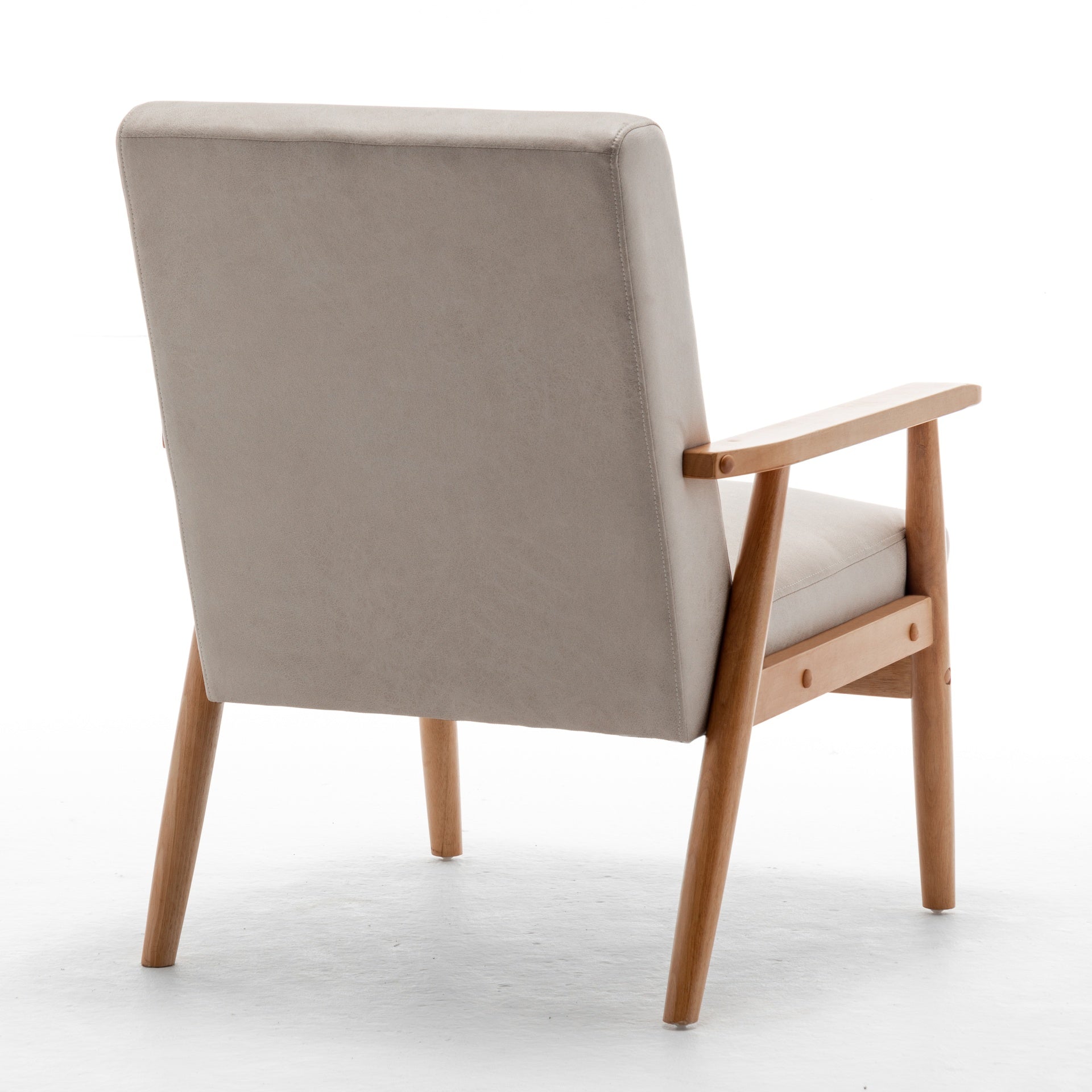 25.38'' Wide Classic Mid-Century Modern Arm Chair, Light Camel