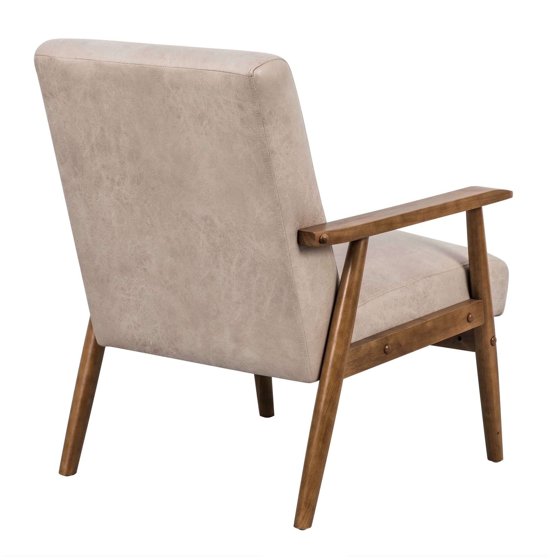 25.38'' Wide Classic Mid-Century Modern Arm Chair, Light Camel