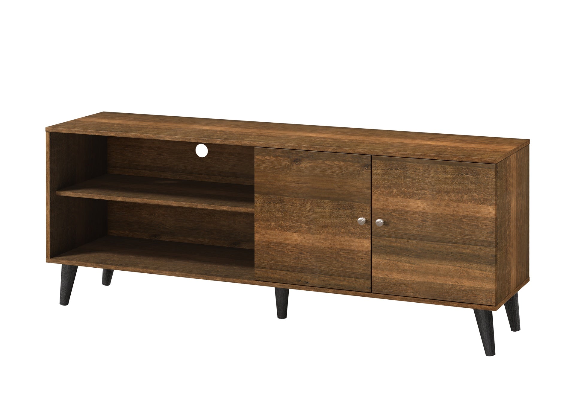 Amidon TV Stand for TVs up to 63", with 2 Storage Shelves& 1 Cabinet, Modern Entertainment Centre for TV in Living Room in  Brown
