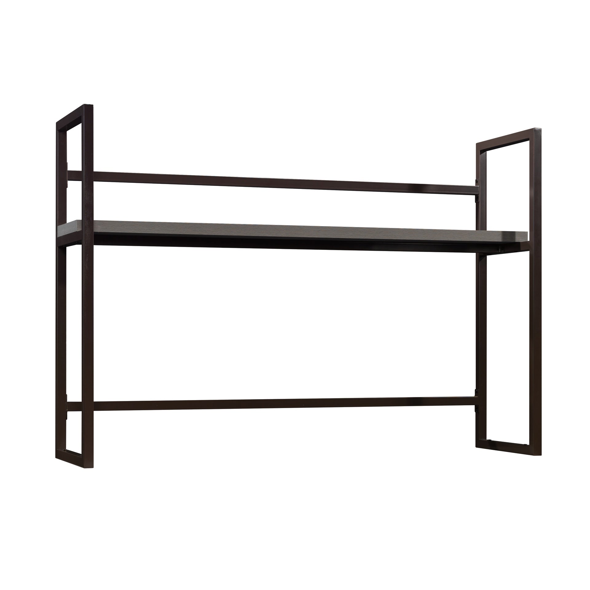 Hutch with 1-Inch Thick Top, Brown finish