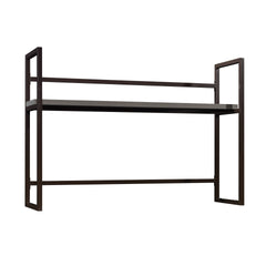 Hutch with 1-Inch Thick Top, Brown finish