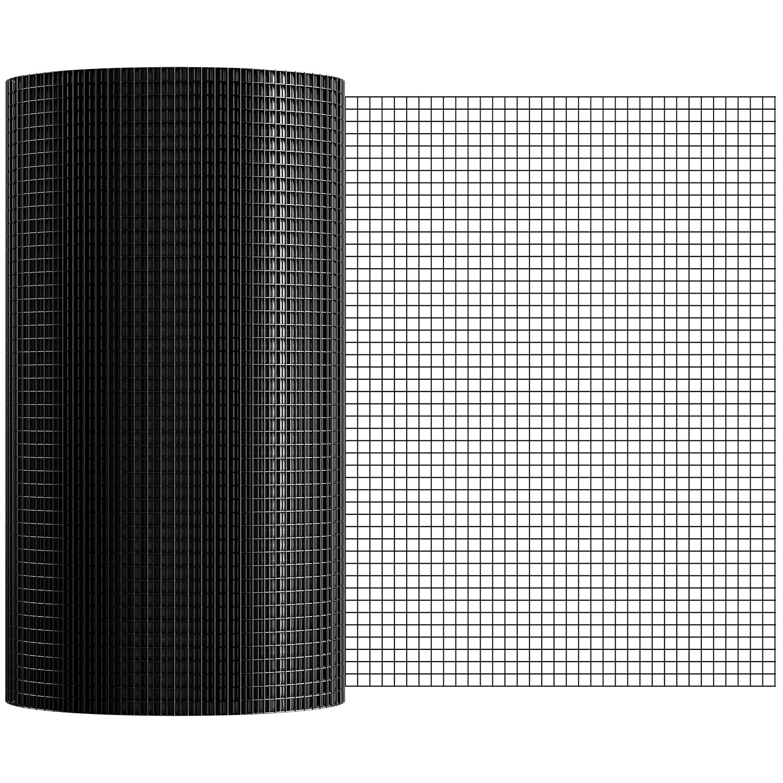 Hardware Cloth, 24'' x 100' Galvanized Wire Mesh Roll, 19 Gauge Chicken Wire Fence Roll, Vinyl Coating Metal Wire Mesh for Chicken Coop Barrier, Rabbit Snake Fences, Poultry Enclosures