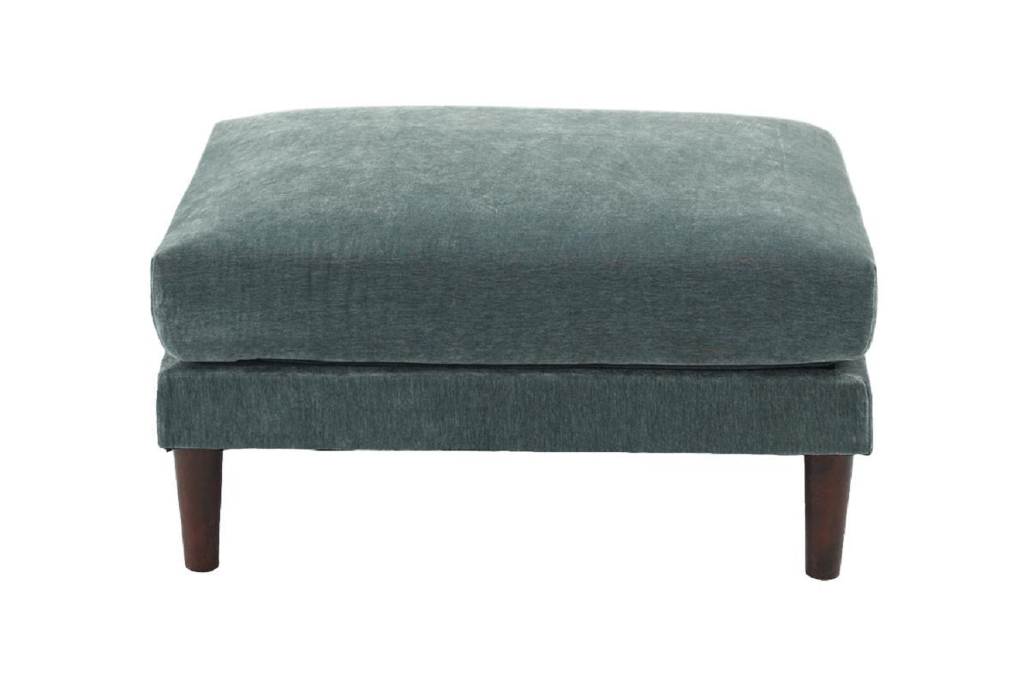 Beautiful Mineral Color Ottoman Morgan Fabric 1pc Ottoman Soft Cushion Wood Legs Living Room Furniture