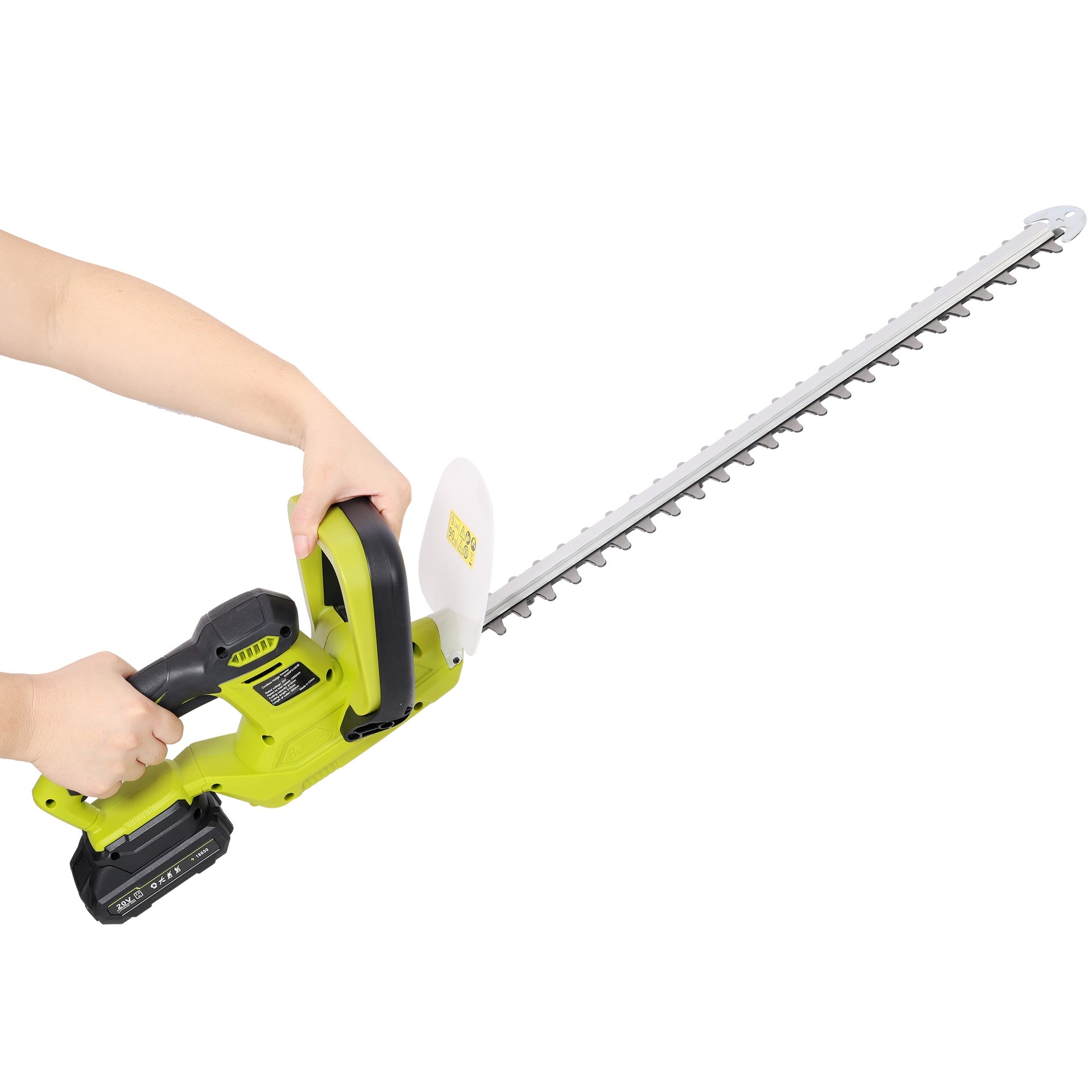 21V DC Hedge Trimmer,Brush motor, with Battery and Seat Charger, 21inch Steel Blade, for Lawns, Bushes and Garden Landscaping