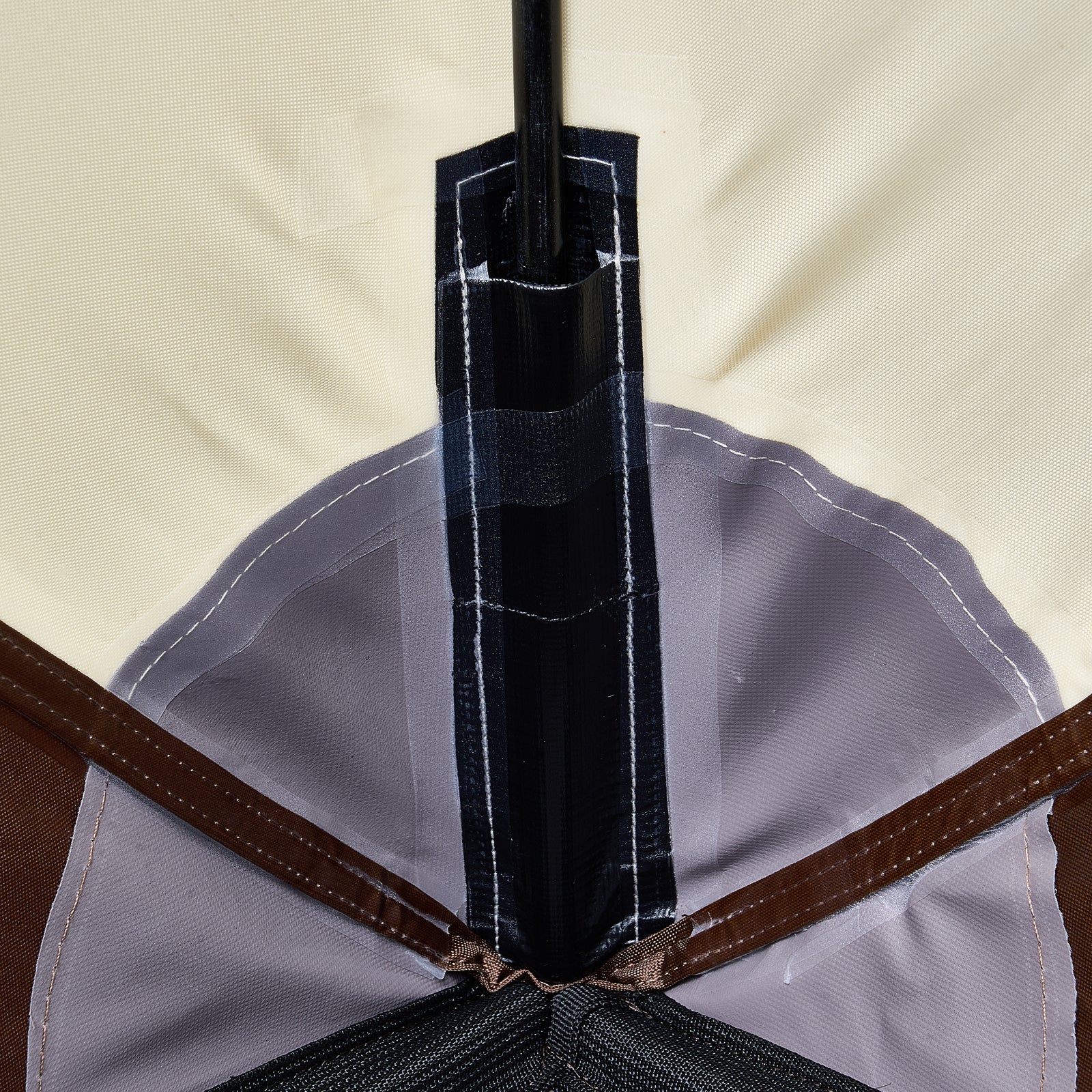 Pop Up Gazebo Tent, Pop-Up Screen Tent 6 Sided Canopy Sun Shelter with 6 Removable Privacy Wind Cloths & Mesh Windows, 11.5x11.5FT Quick Set Screen Tent with Mosquito Netting, Brown