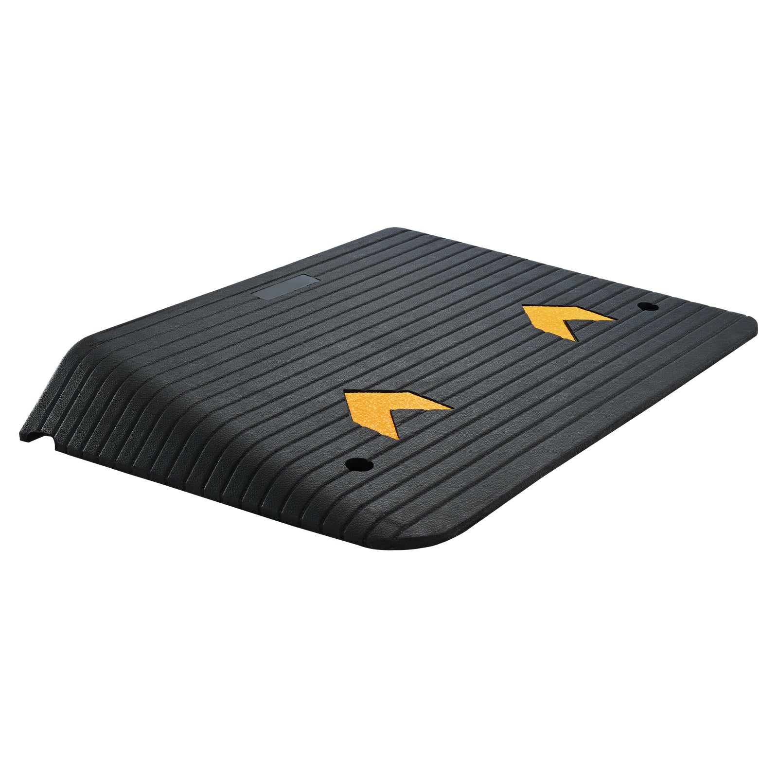 Rubber Threshold Ramp, 4" Rise Wheelchair Ramp Doorway, Recycled Rubber Power Curb Ramp Rated 33069 Lbs Load Capacity, Non-Slip Textured Surface Rubber Ramp for Wheelchair Car Scooter