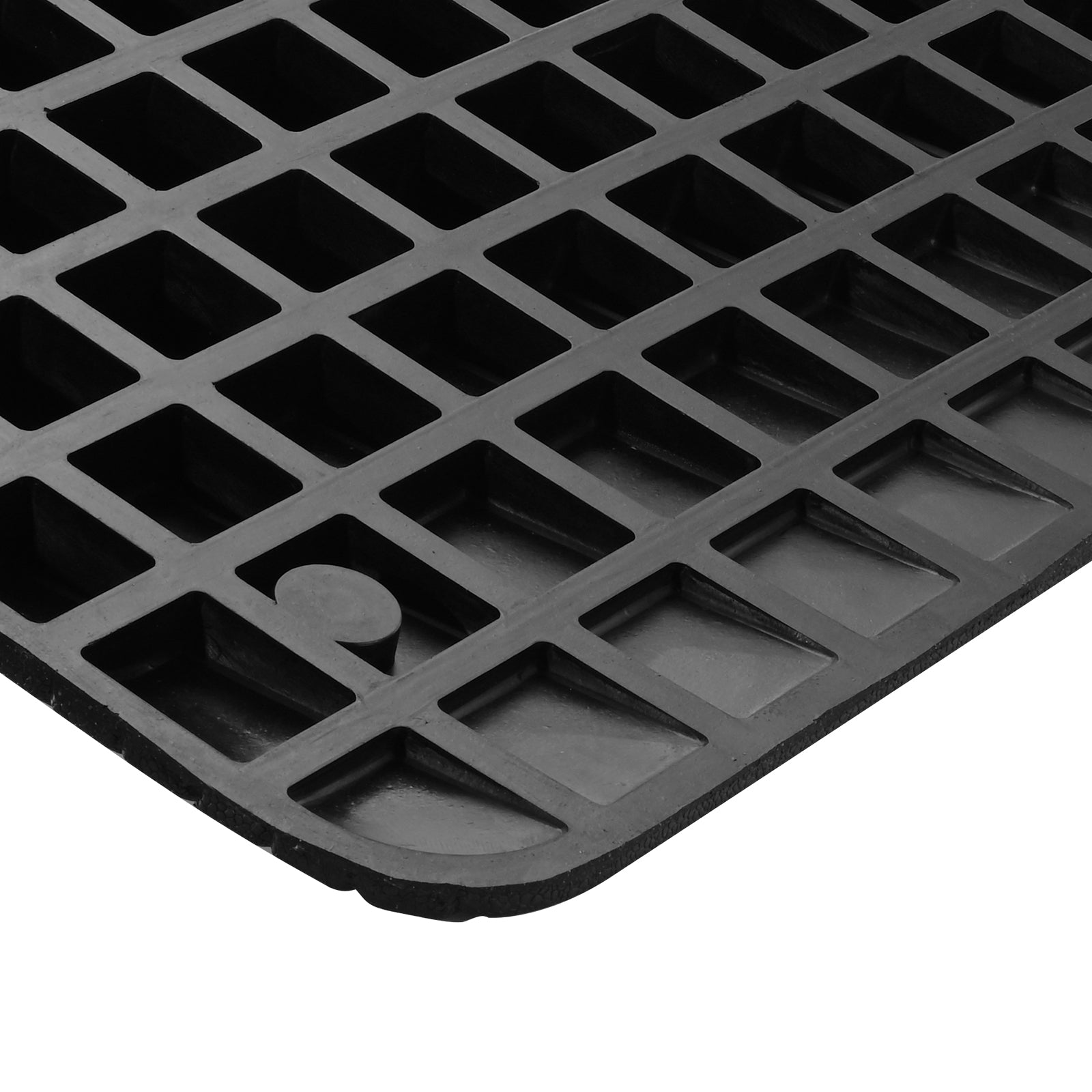 Rubber Threshold Ramp, 4" Rise Wheelchair Ramp Doorway, Recycled Rubber Power Curb Ramp Rated 33069 Lbs Load Capacity, Non-Slip Textured Surface Rubber Ramp for Wheelchair Car Scooter