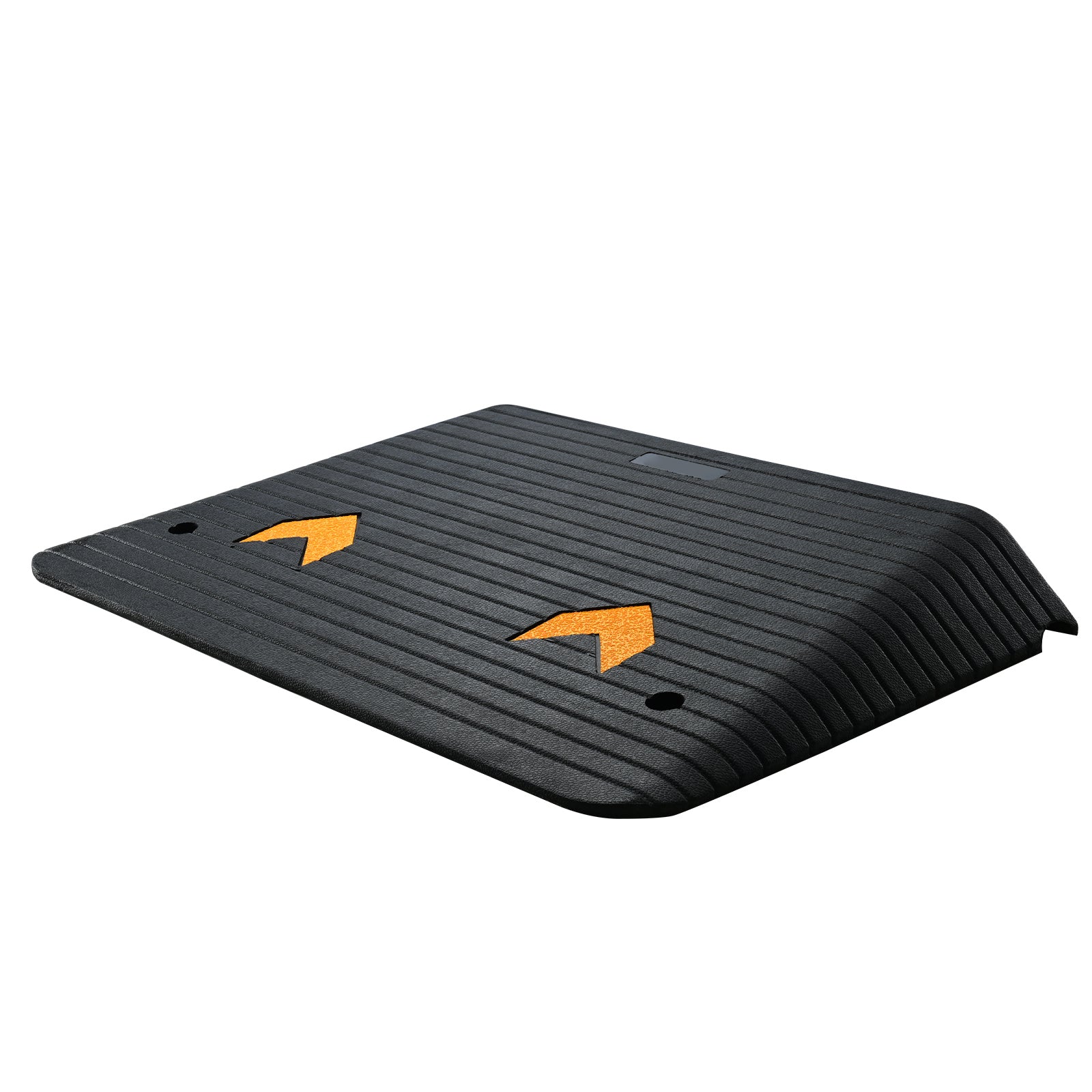 Rubber Threshold Ramp, 4" Rise Wheelchair Ramp Doorway, Recycled Rubber Power Curb Ramp Rated 33069 Lbs Load Capacity, Non-Slip Textured Surface Rubber Ramp for Wheelchair Car Scooter