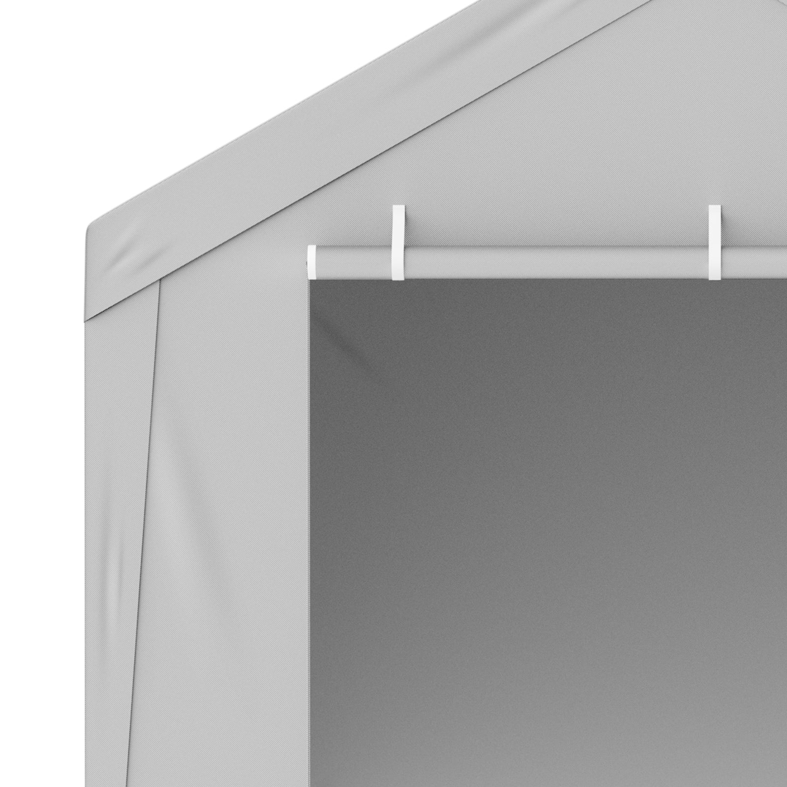 Carport Replacement Canopy Cover Top + Side Wall 10 x 20 ft, Garage Tent Shelter Tarp Heavy-Duty Waterproof & UV Protected, Easy Installation with Ball Bungees,White (Frame Not Included)