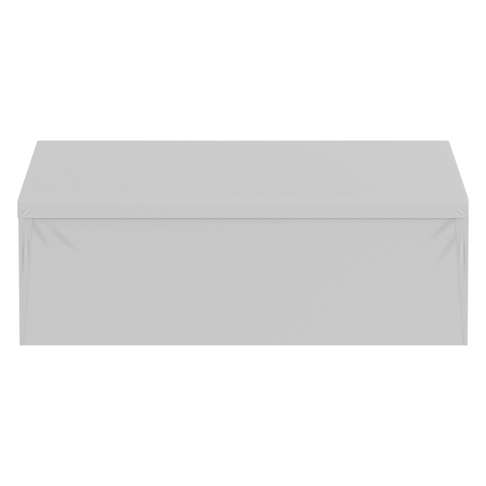 Carport Replacement Canopy Cover Top + Side Wall 10 x 20 ft, Garage Tent Shelter Tarp Heavy-Duty Waterproof & UV Protected, Easy Installation with Ball Bungees,White (Frame Not Included)