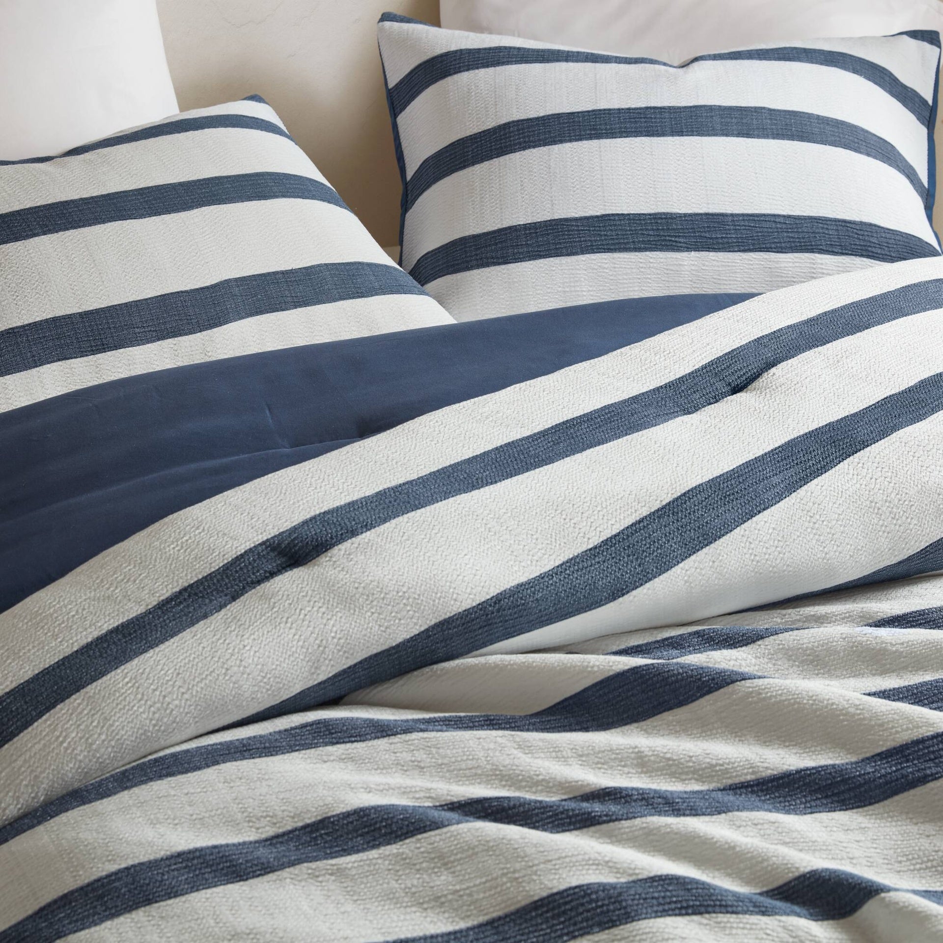 3-Piece King/Cal King Yarn-dyed striped comforter