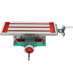 Milling Working Table 17.7 X 6.7 Inch, Compound Milling Machine Work Table 2 Axis 4 Ways Move, Multifunction Milling Working Table Heavy-duty Structure,for Milling and Drilling Machine