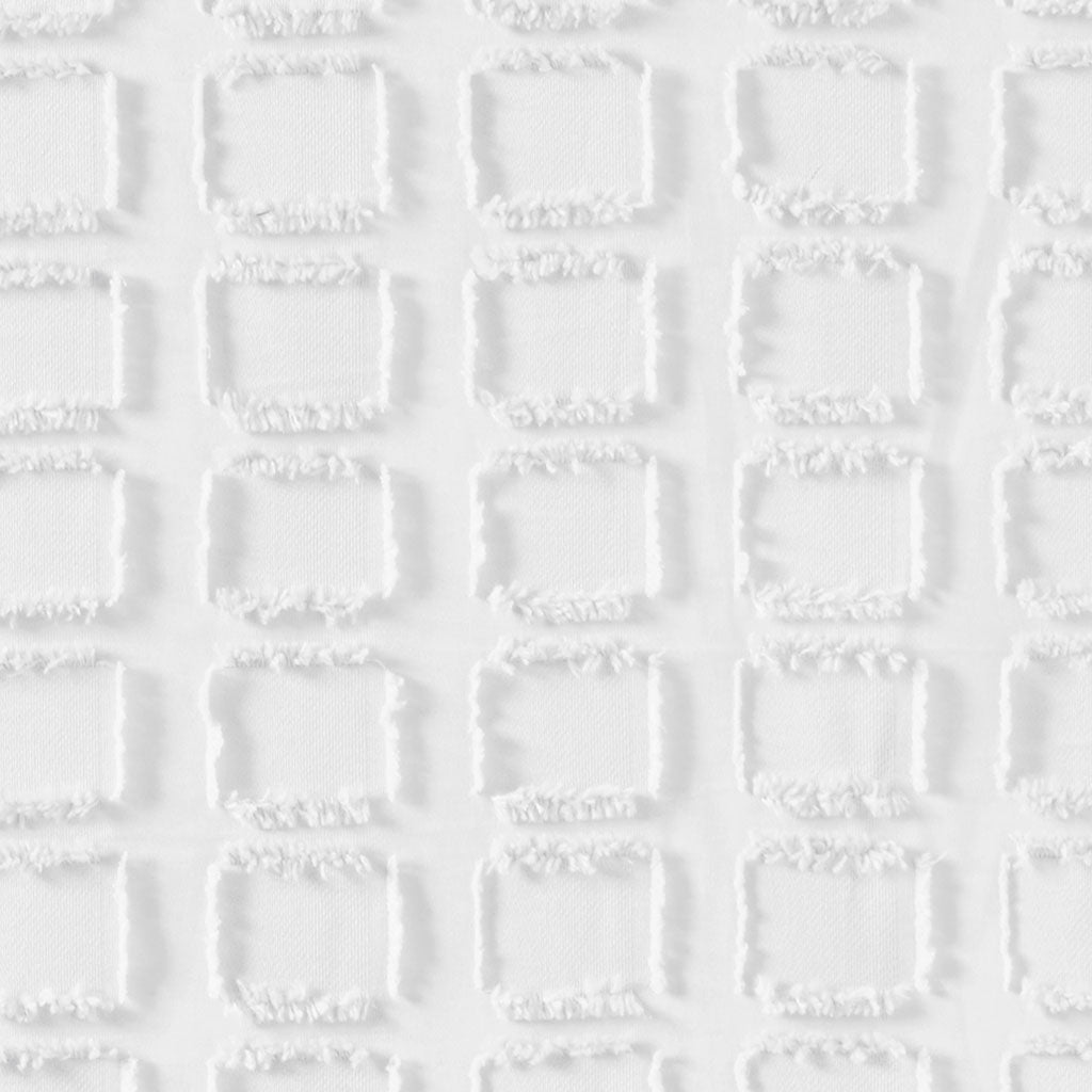 Woven Clipped Solid Shower Curtain