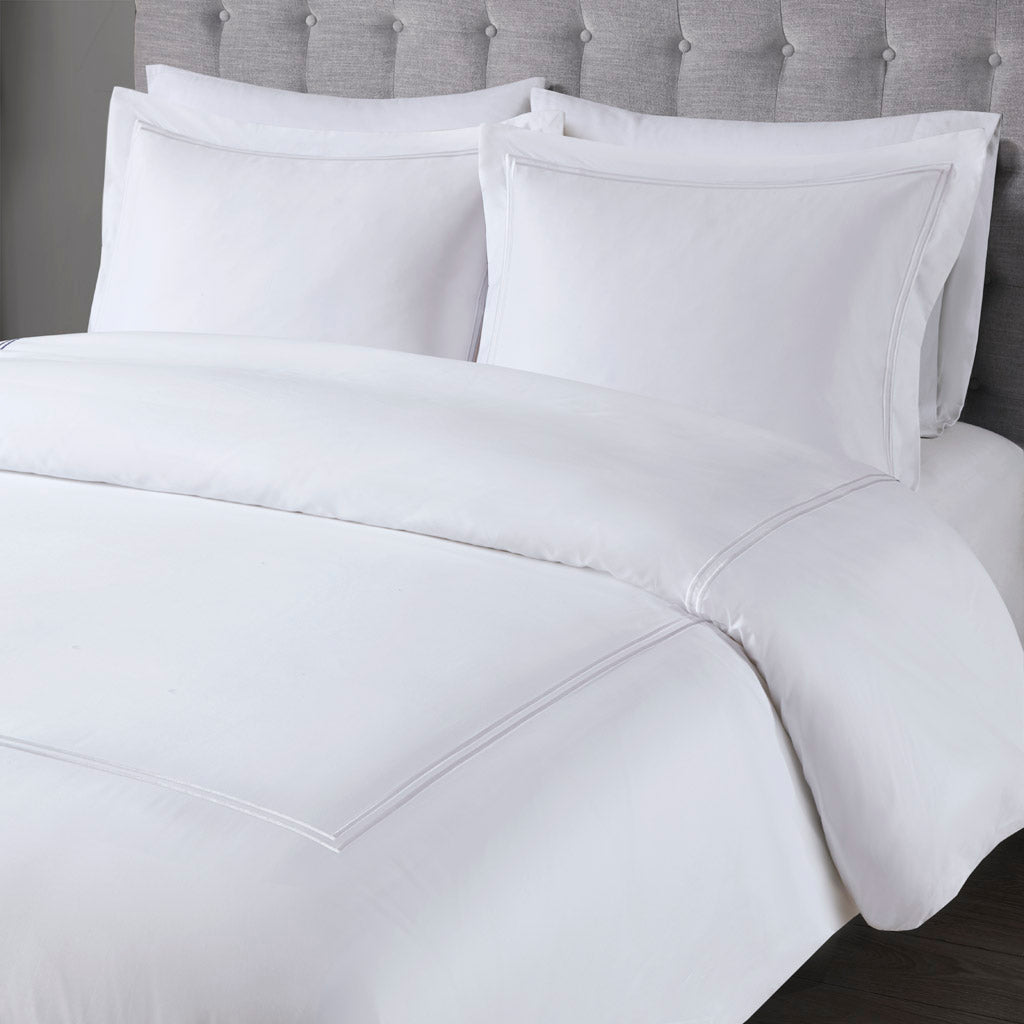 King/Cal King 100% Cotton Sateen Embroidered Comforter Set