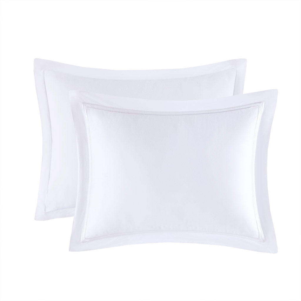 King/Cal King 100% Cotton Sateen Embroidered Comforter Set