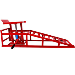 Auto Car Truck Service Ramps Lifts, Garage Car Lift Hydraulic Ramps Black 5 Ton,Automotive Hydraulic Lift Repair Frame Lift(2 Pack) red