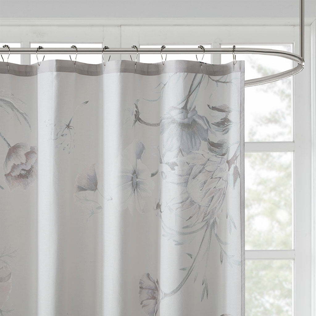 Printed Cotton Shower Curtain