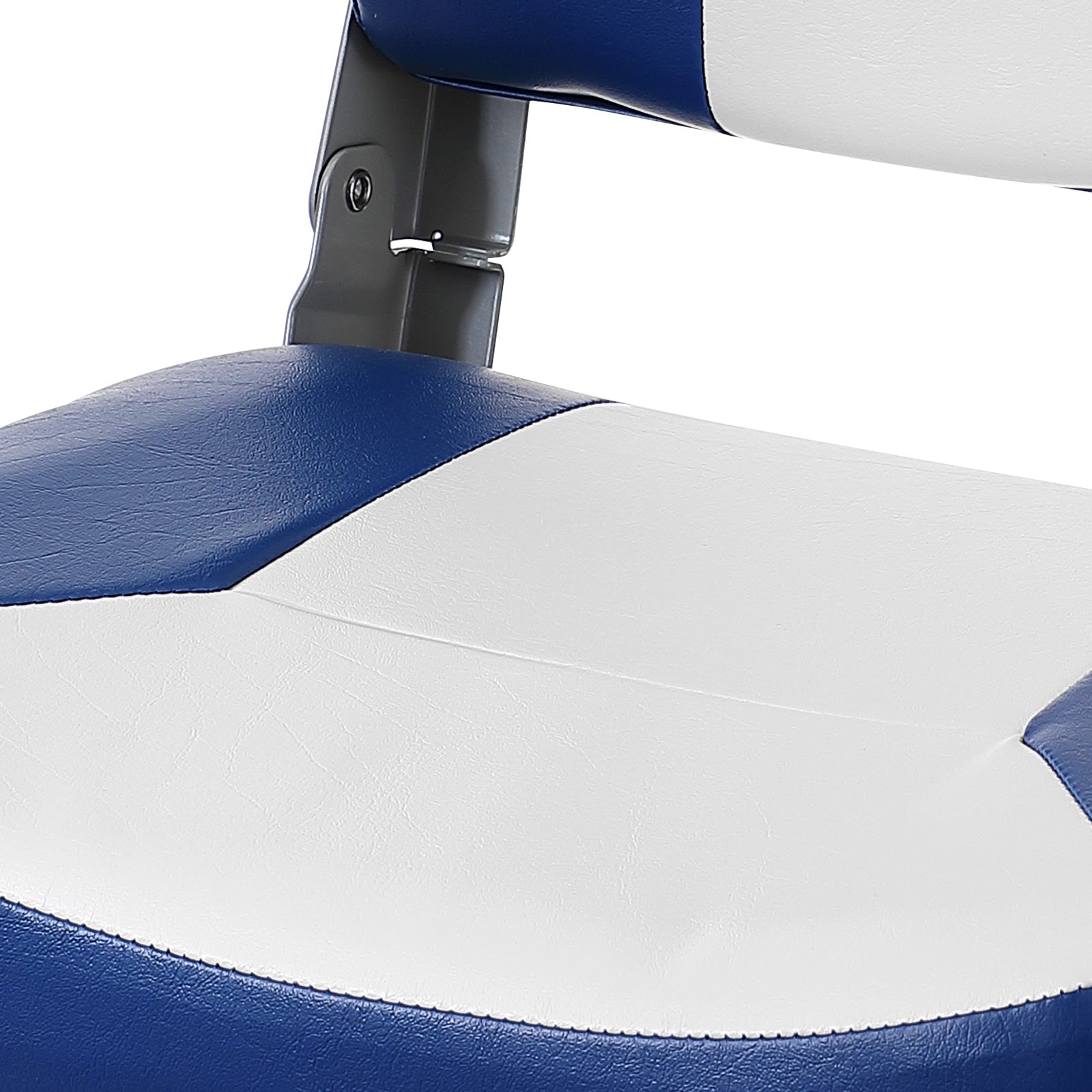 Boat Seat, 18.9" Low Back Boat Seat, Folding Boat Chair with Thickened Sponge Padding and Hinge, Fold-Down Boat Captain Chair for Fishing Boat, Sightseeing Boat, Speedboat, Canoe, 1-Piece