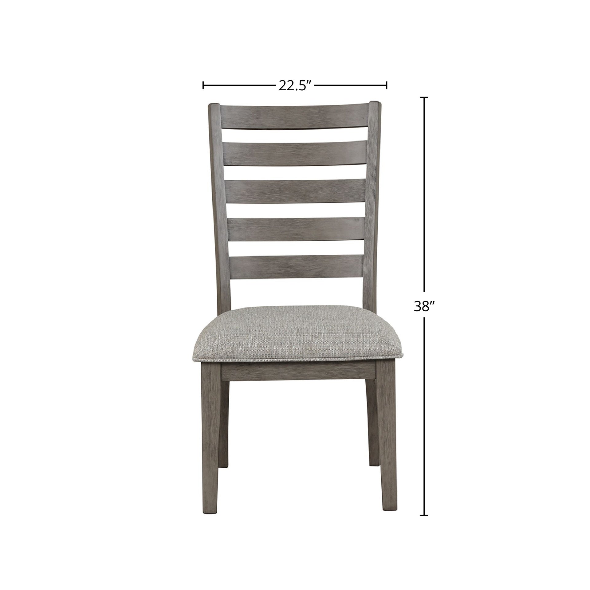 Casual Side Dining Chair W/ Ladder Back (Set of 2)