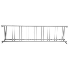 111" Length Floor Bike Rack, 9 Holders All-Steel Grid Bike Rack, Single-Side Storage Stand for Garages Streets Yards