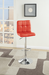 BAR STOOL in Red, Chrome