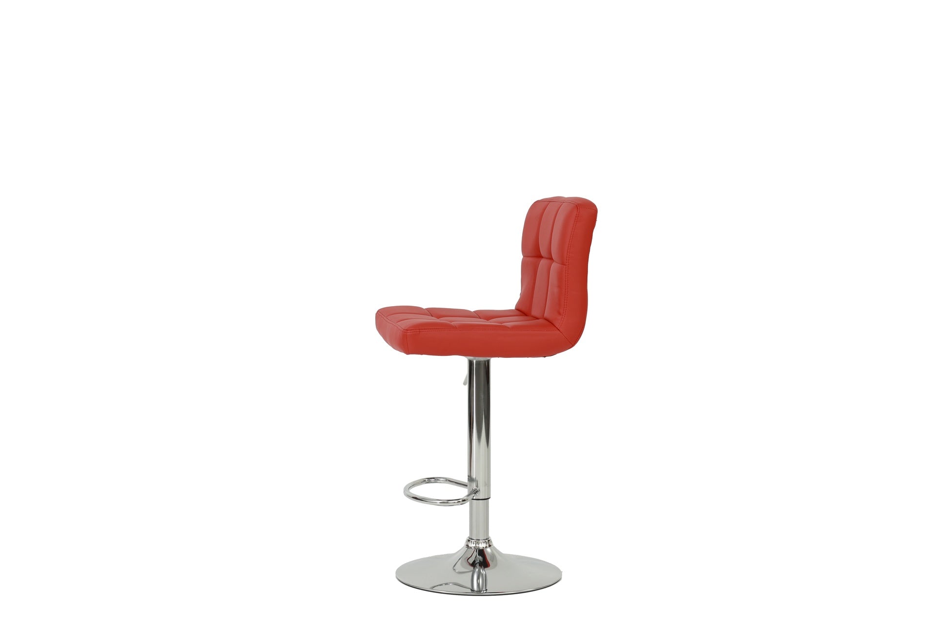 BAR STOOL in Red, Chrome