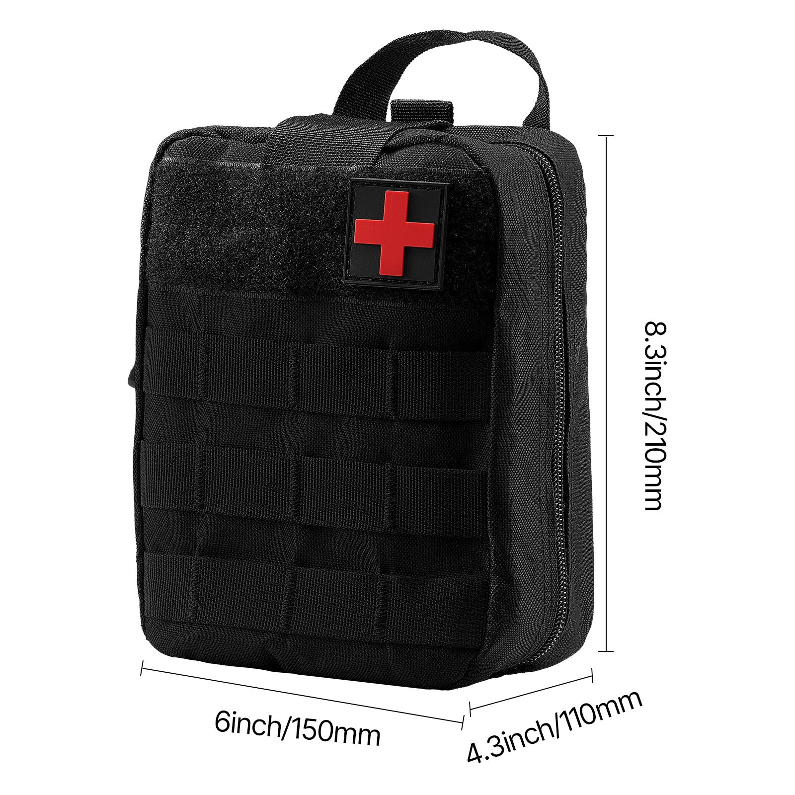 Survival First Aid Kit 250 Pieces Emergency Medical Trauma Bag for Camping Home