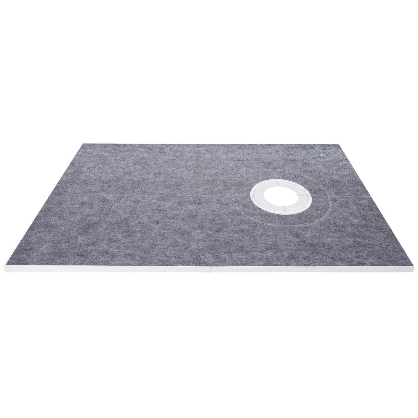 Shower Curb Kit, 38"x60" Watertight Shower Curb Overlay with 4" ABS Offset Bonding Flange, 4" Stainless Steel Grate, 2 Cuttable Shower Curb and Trowel, Shower Pan Slope Sticks Fit for Bathroom