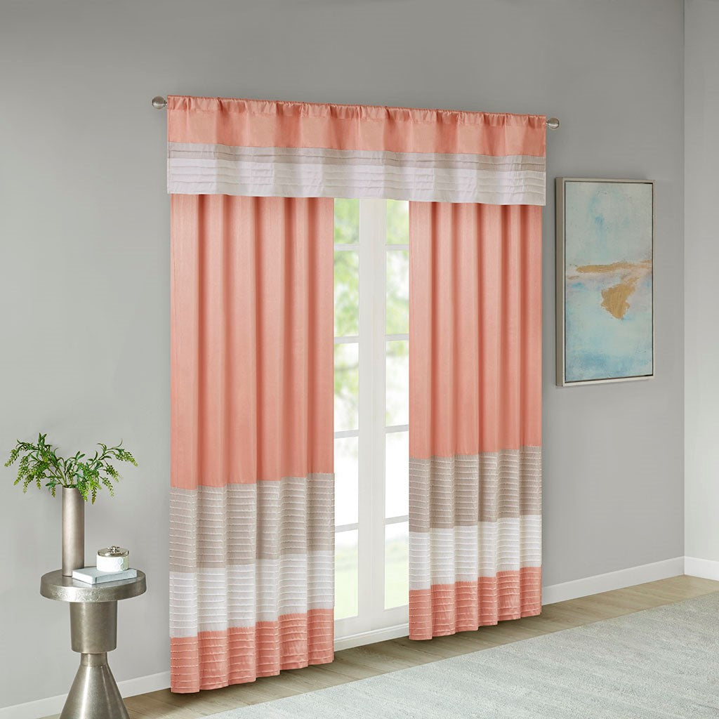 Polyoni Pintuck Curtain Panel(Only 1 Pc Panel)