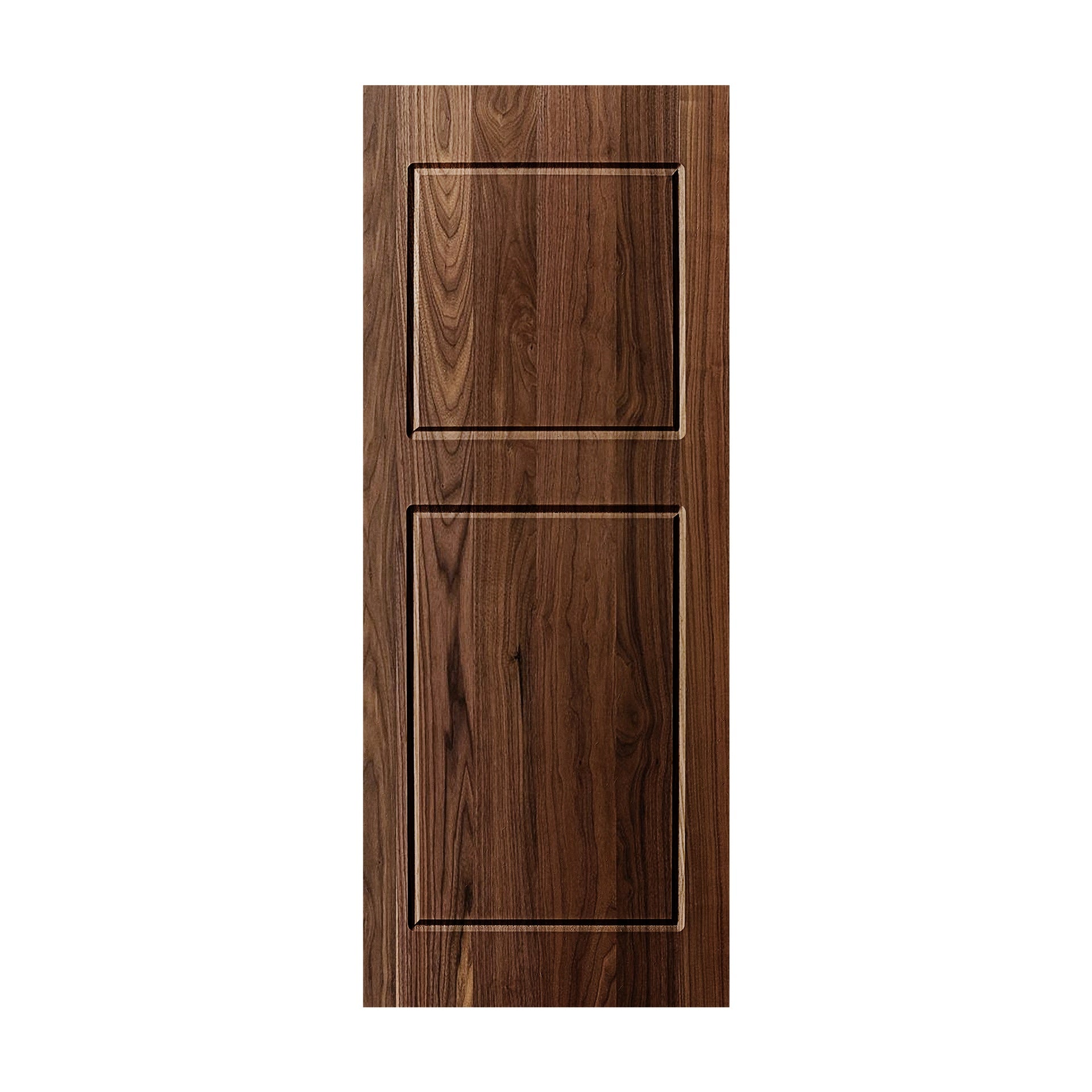 Modern 2-Panel 24 in. x 84 in. Wood Dark Walnut Barn Sliding Door With Hardware kit