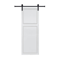 2-Panel Cottage style  door 3/4" thick 42 in. x 84 in. MDF White Barn Sliding Door With Hardware kit