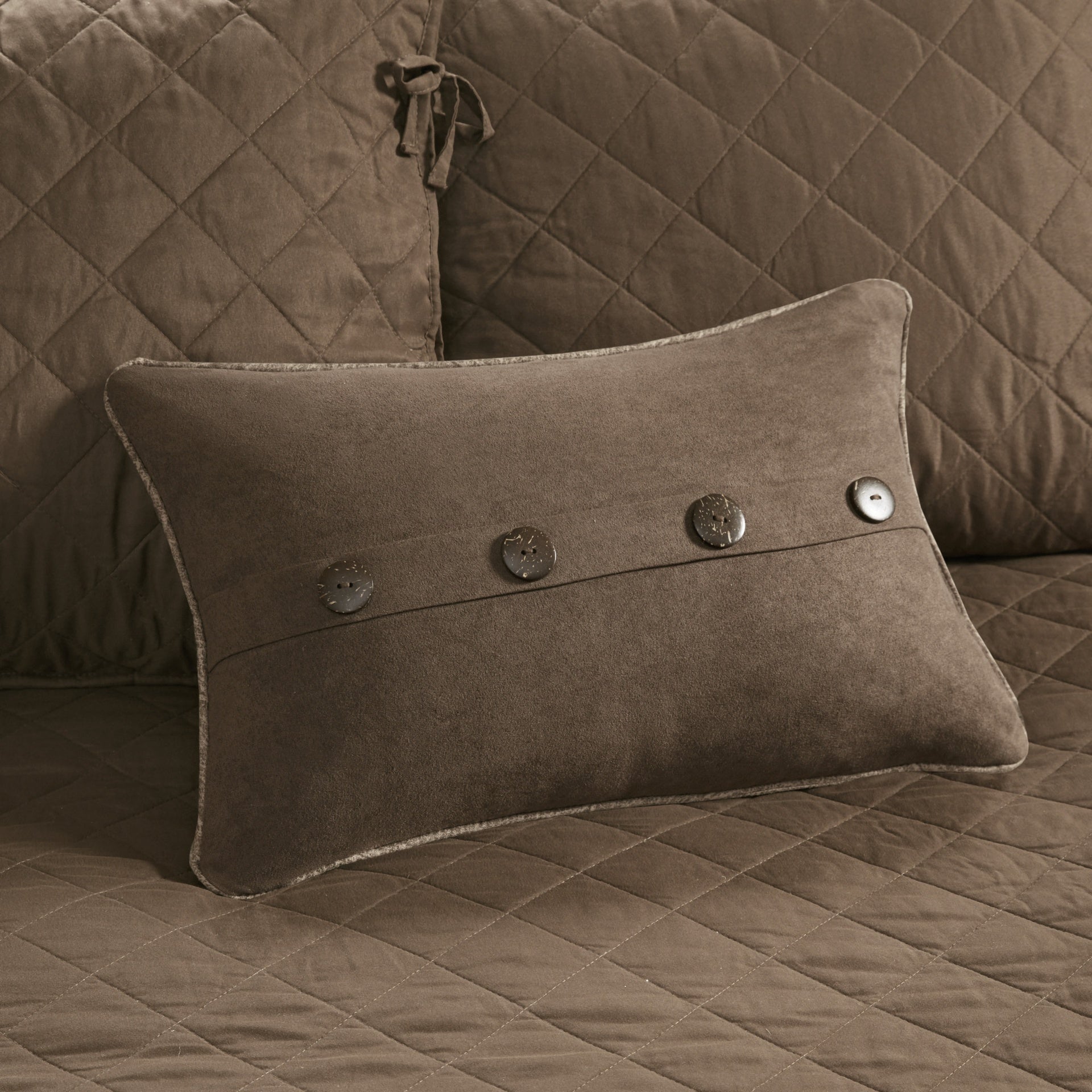 6 Piece Reversible Daybed Cover Set Brown Daybed