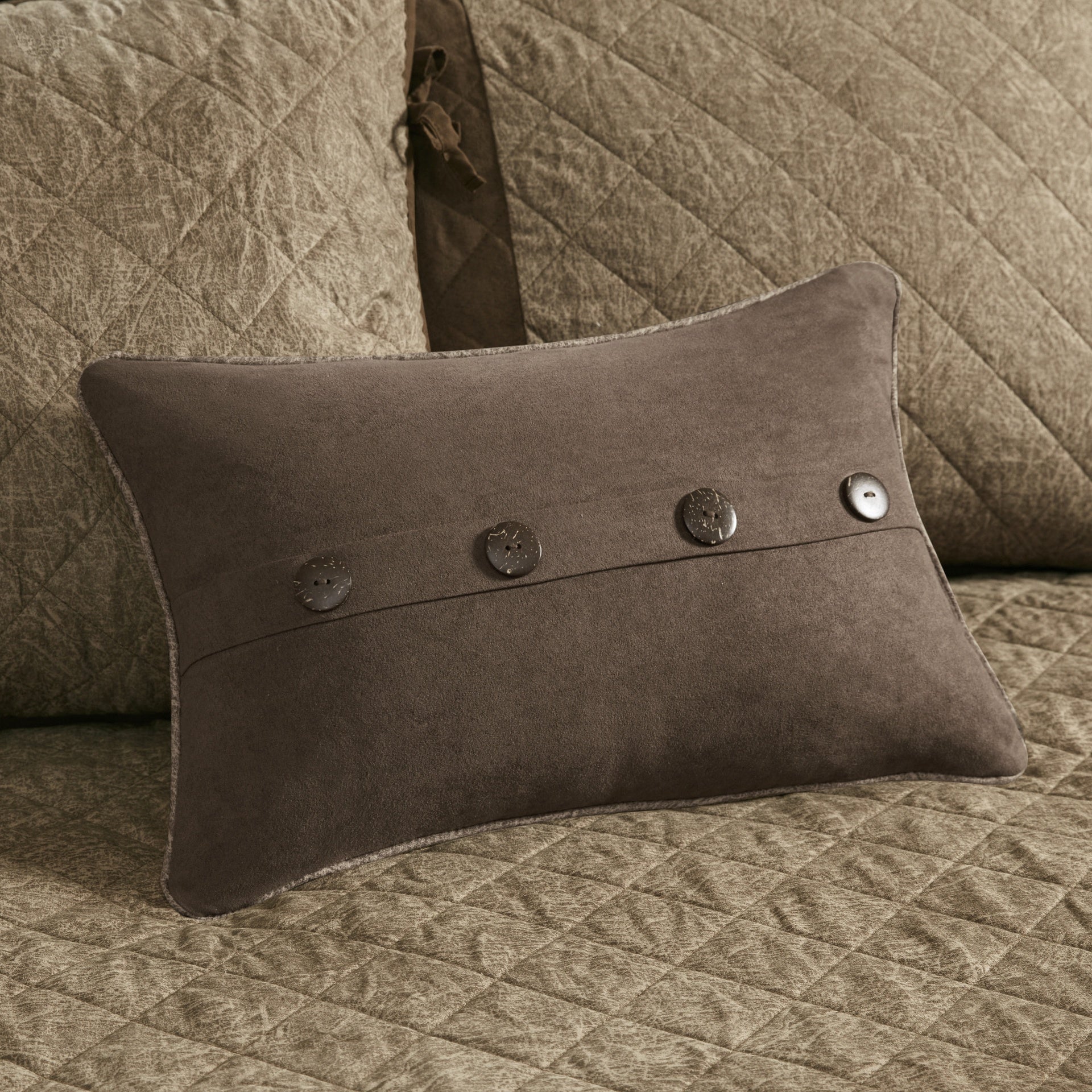 6 Piece Reversible Daybed Cover Set Brown Daybed