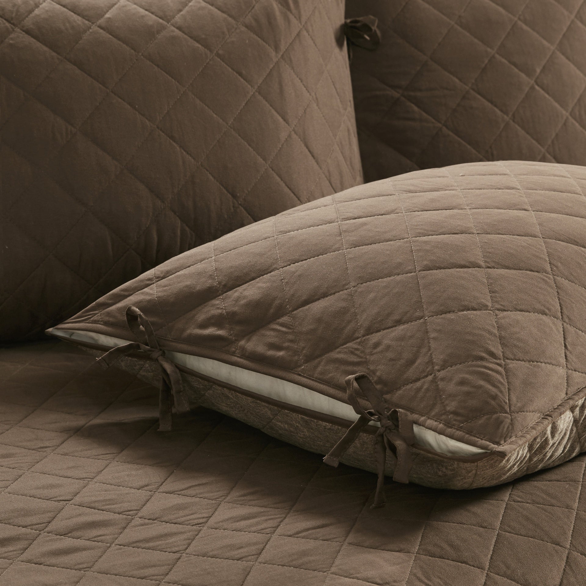 6 Piece Reversible Daybed Cover Set Brown Daybed