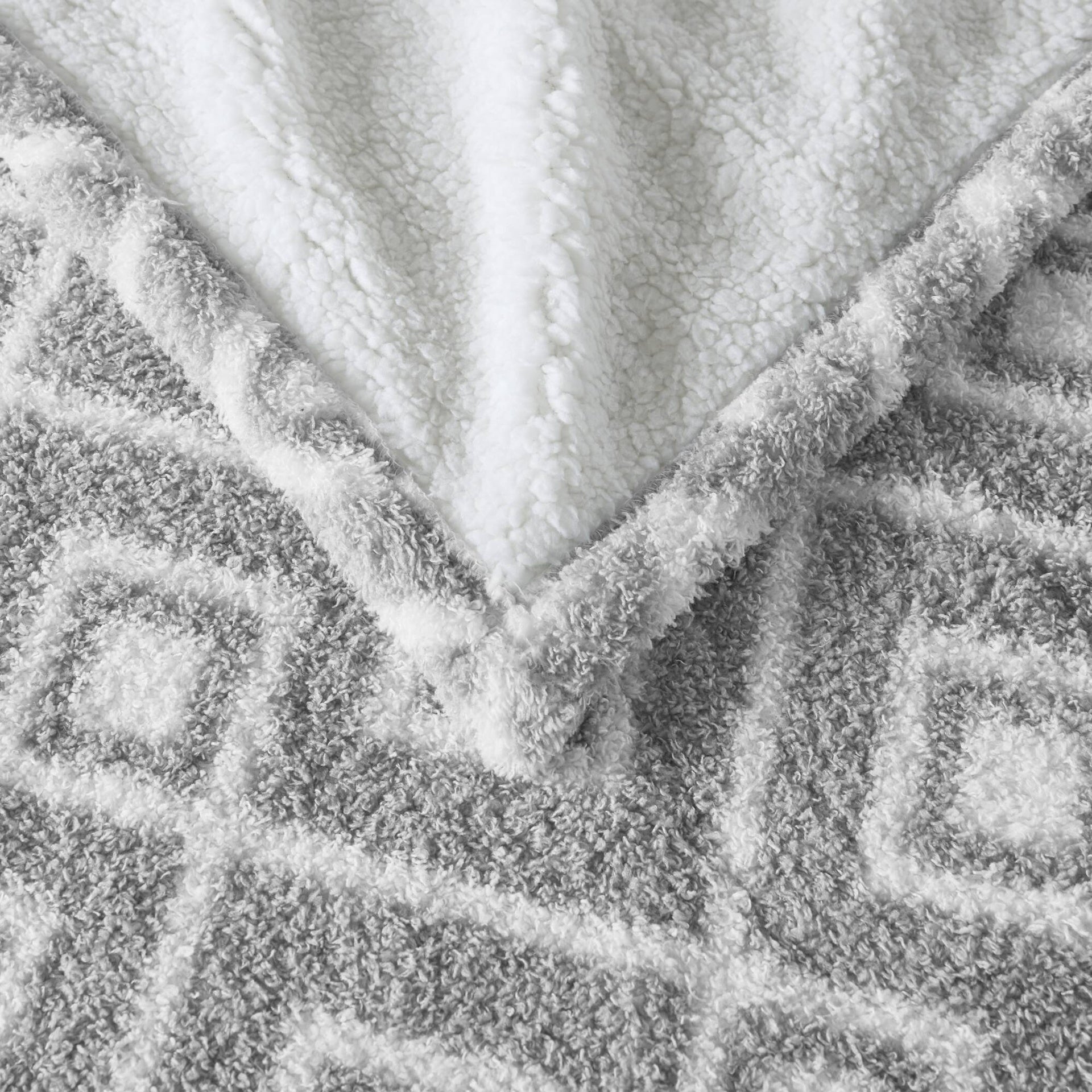 1 PCS 50x60" Dream Soft Heated Throw Grey Geo