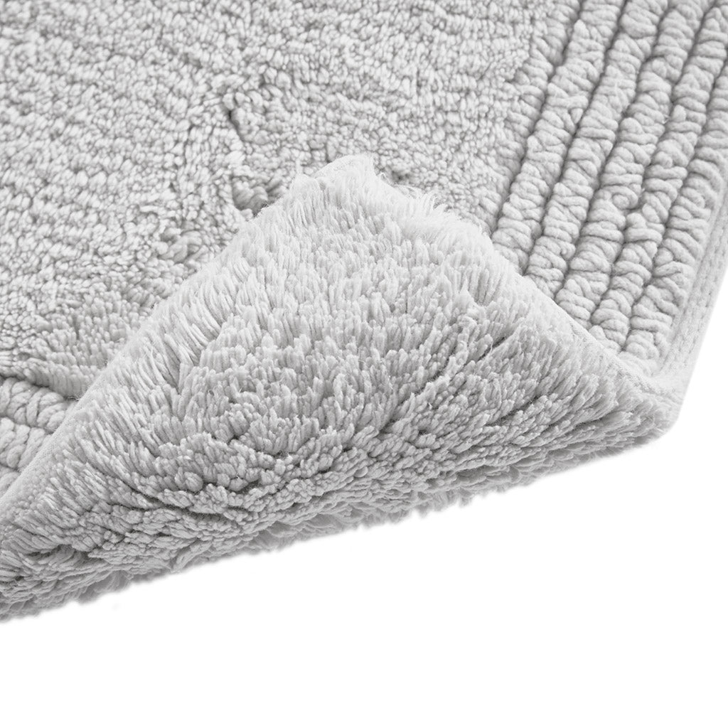 100% Cotton Tufted 3000GSM Reversible Bath Rug Grey 24x72"