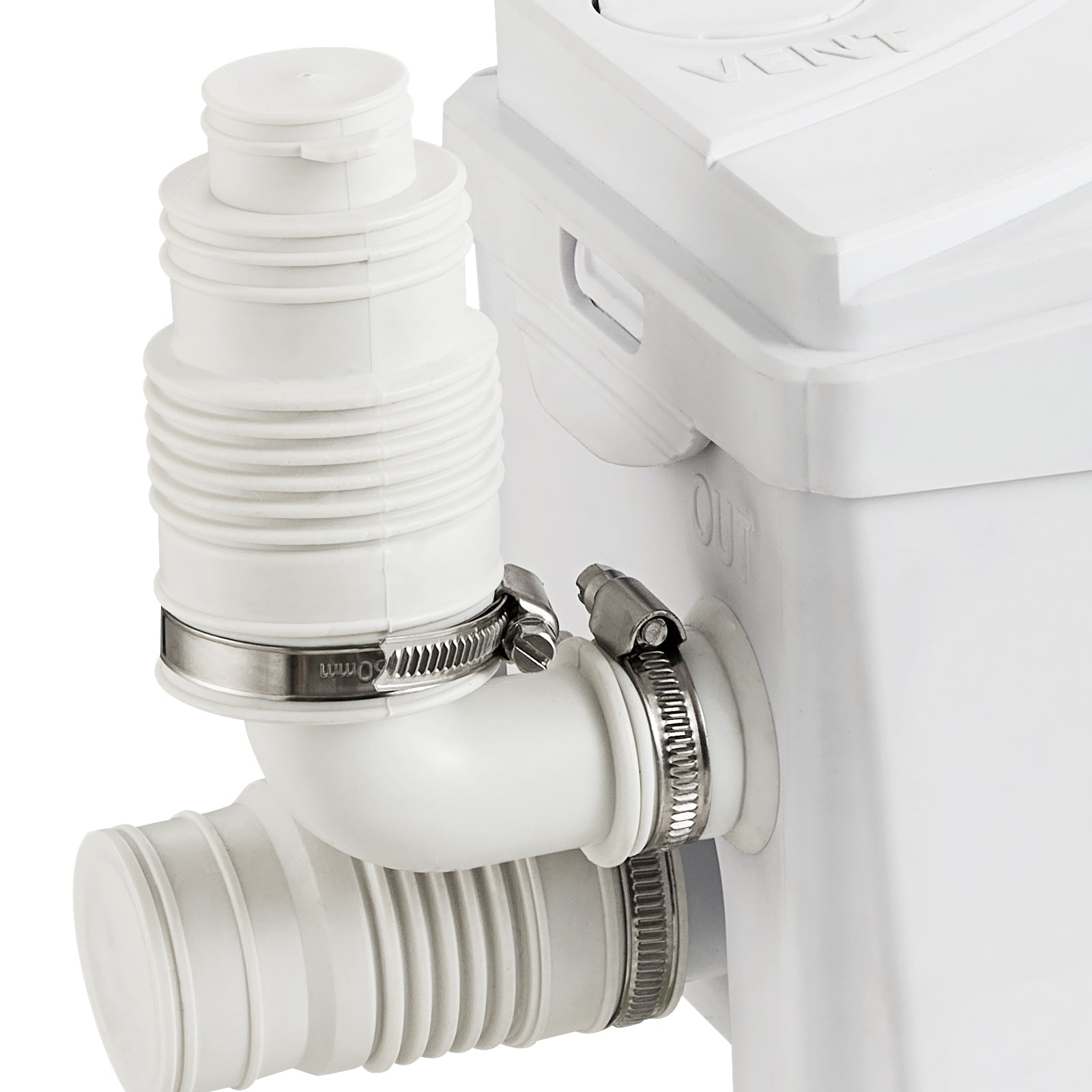 Macerator Pump, 350W, 6000 L/h Flow, 23 ft/7 m Head, Macerator Sewerage Sump Pump with 3 Water Inlets for Basement, Kitchen, Sink, Shower, Bathtub, Laundry Waste Water Disposal Upflush Machine