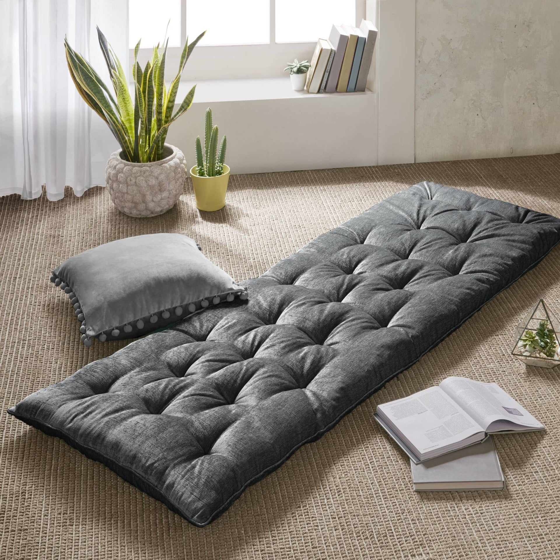 Poly Chenille Lounge Floor Pillow Cushion-27" x 74"