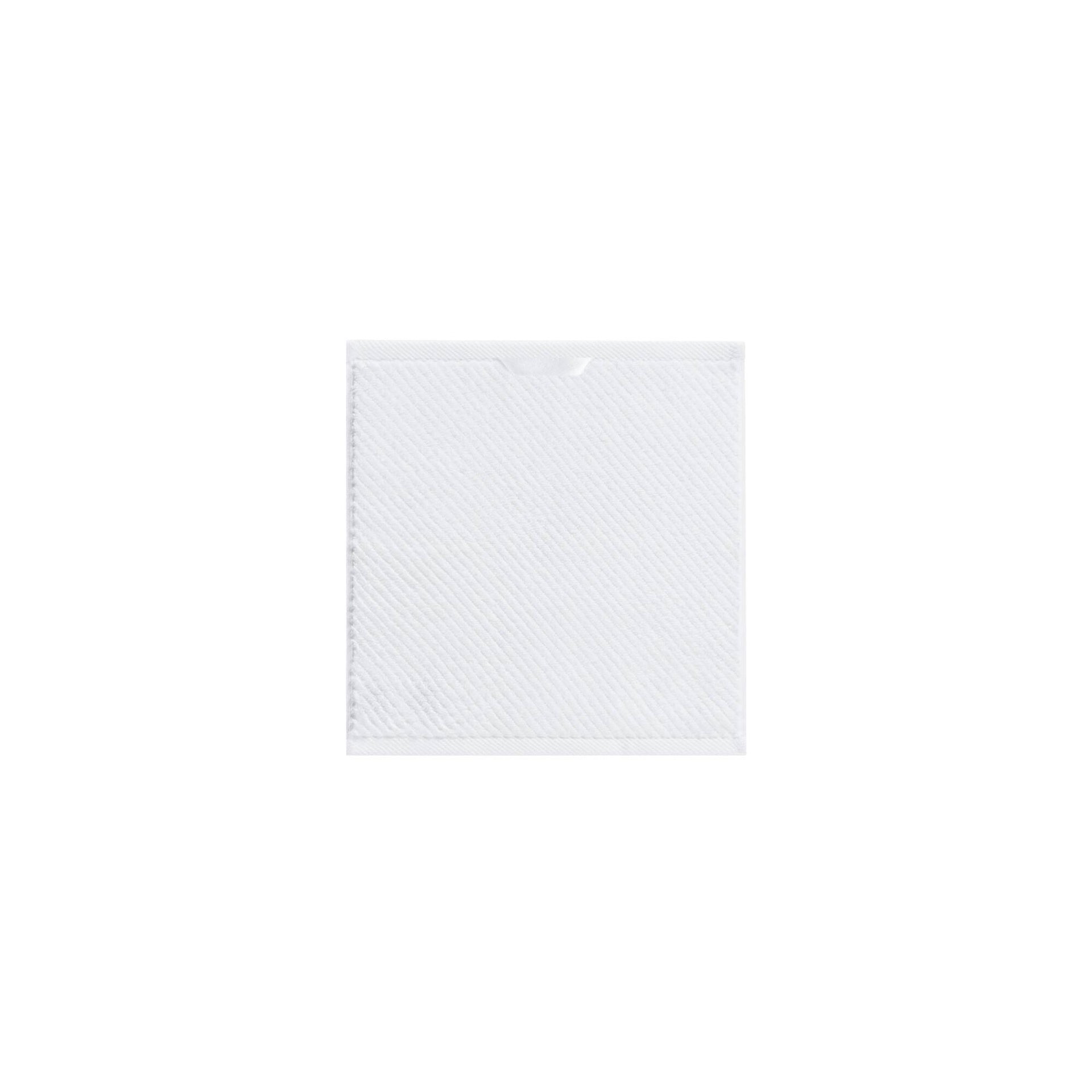 6-Piece 100% Cotton Quick Dry Diagonal Ribbed 6pcs Towel Set, White
