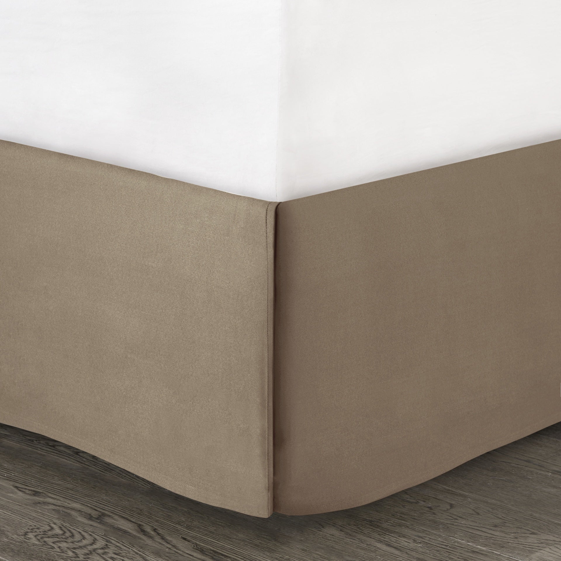 7 Piece Faux Suede Comforter Set Tan King