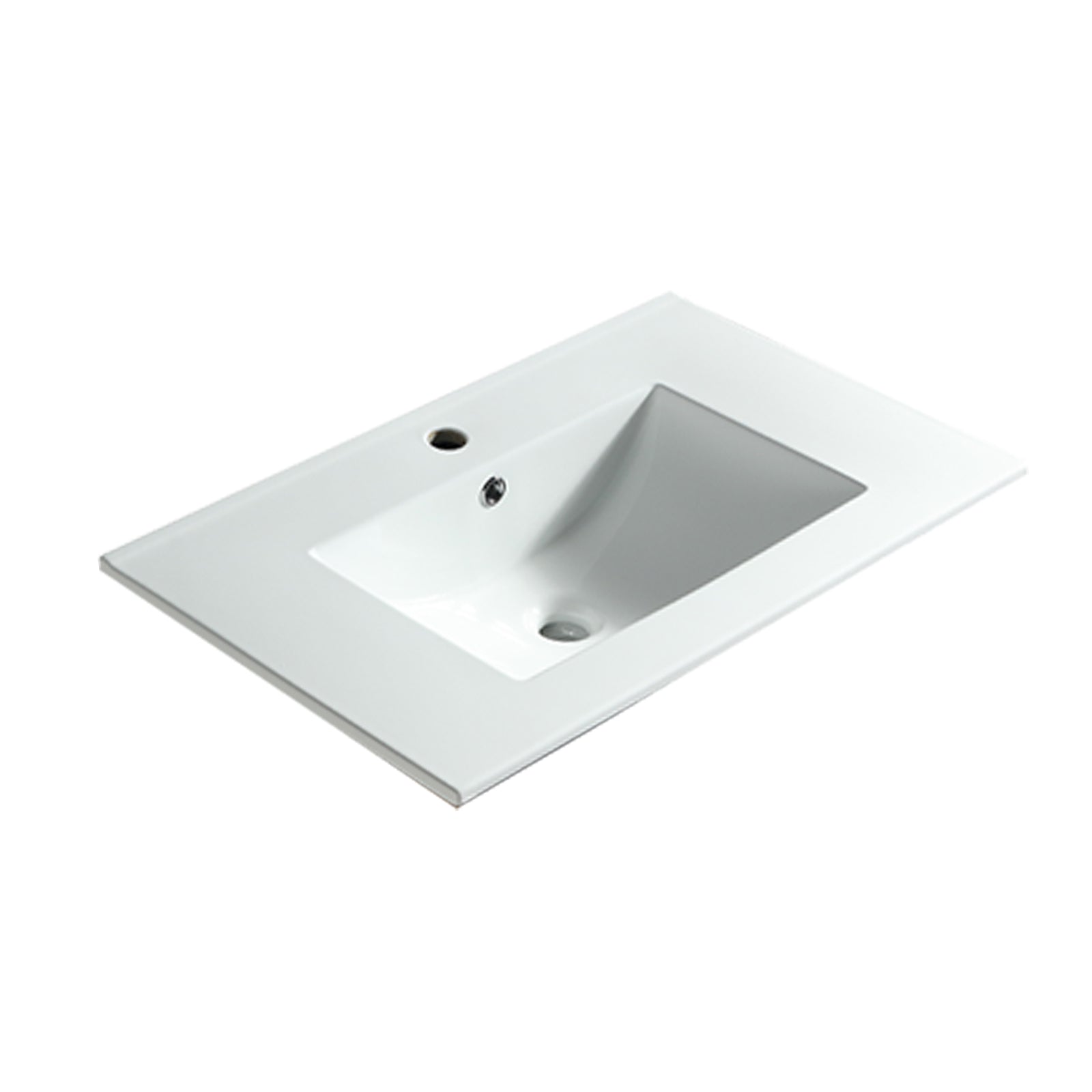 30" Bathroom Vanity Top Only, White Basin,Ceramic