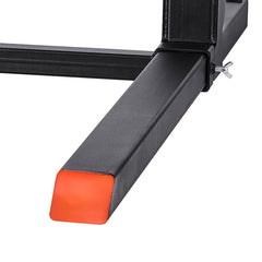 Pallet Forks, 2000 lbs Clamp on Pallet Forks, 43-Inch Total Length Heavy-Duty Tractor Fork with Adjustable Stabilizer Bar for Tractor Attachments, Loader Bucket, and Skid Steer, Black