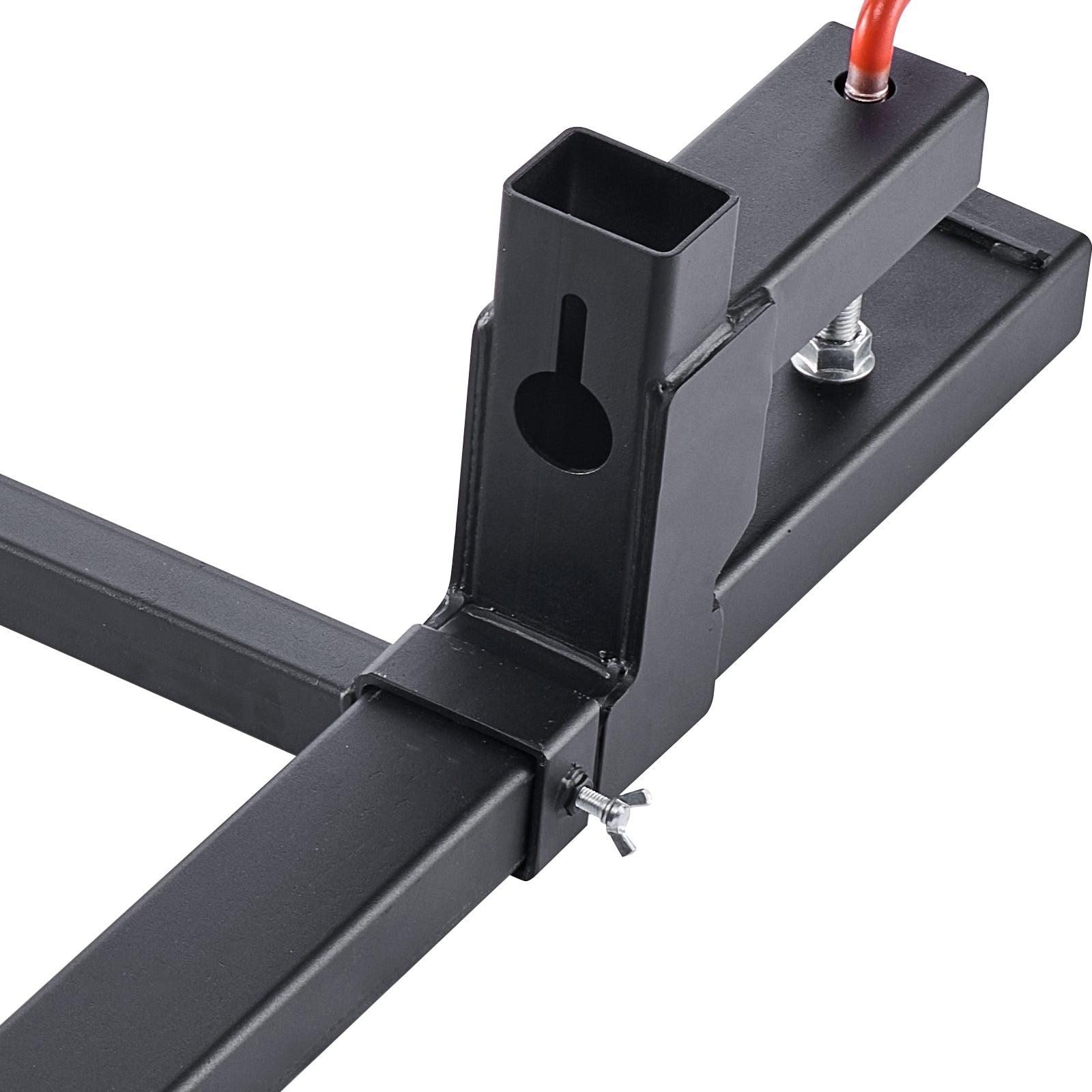 Pallet Forks, 2000 lbs Clamp on Pallet Forks, 43-Inch Total Length Heavy-Duty Tractor Fork with Adjustable Stabilizer Bar for Tractor Attachments, Loader Bucket, and Skid Steer, Black