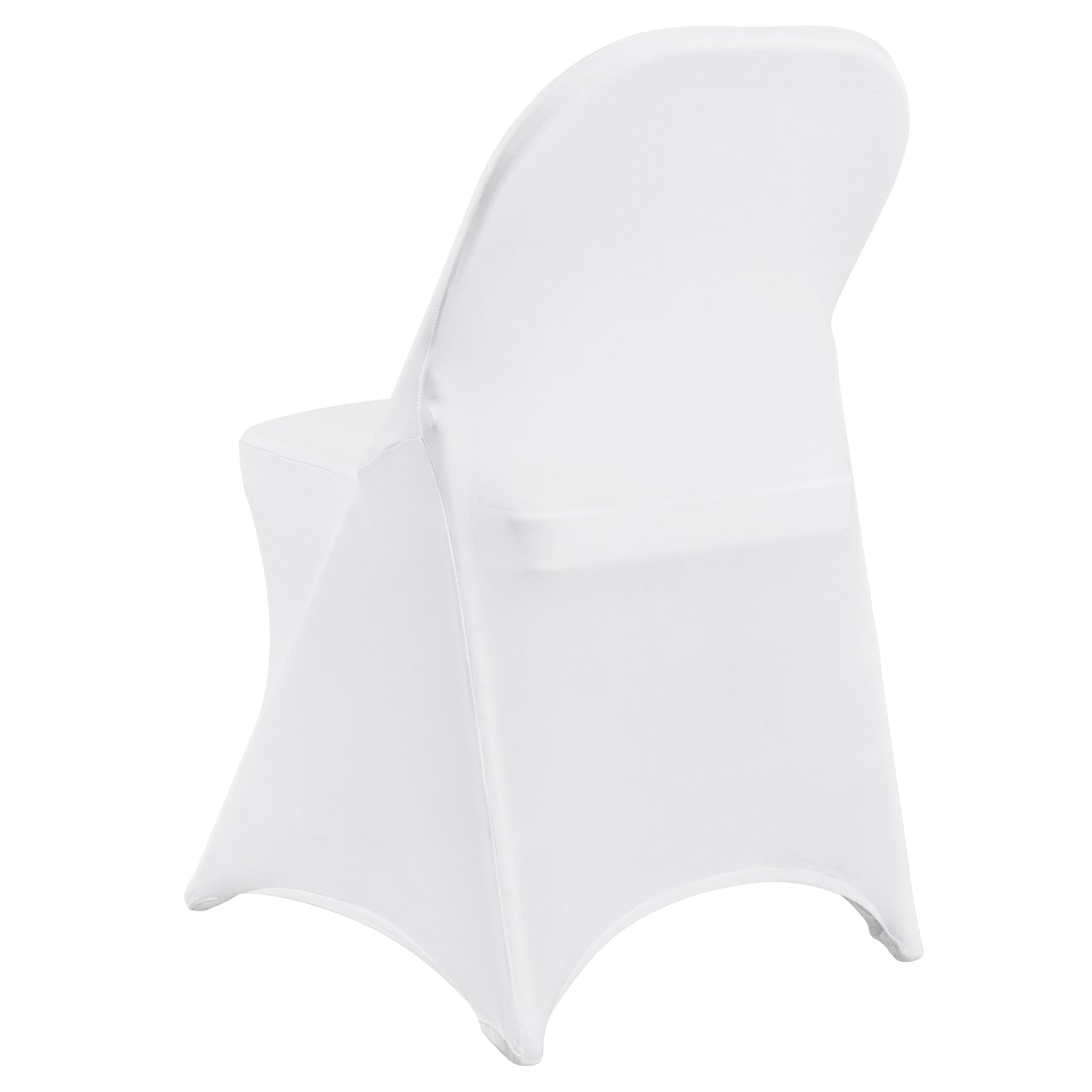 White Stretch Spandex Chair Covers - 12 PCS, Folding Kitchen Chairs Cover, Universal Washable Slipcovers Protector, Removable Chair Seat Covers, for Wedding Party Dining Room Banquet Event