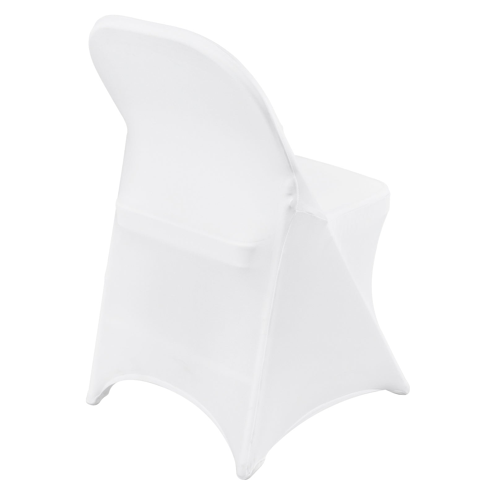 White Stretch Spandex Chair Covers - 12 PCS, Folding Kitchen Chairs Cover, Universal Washable Slipcovers Protector, Removable Chair Seat Covers, for Wedding Party Dining Room Banquet Event
