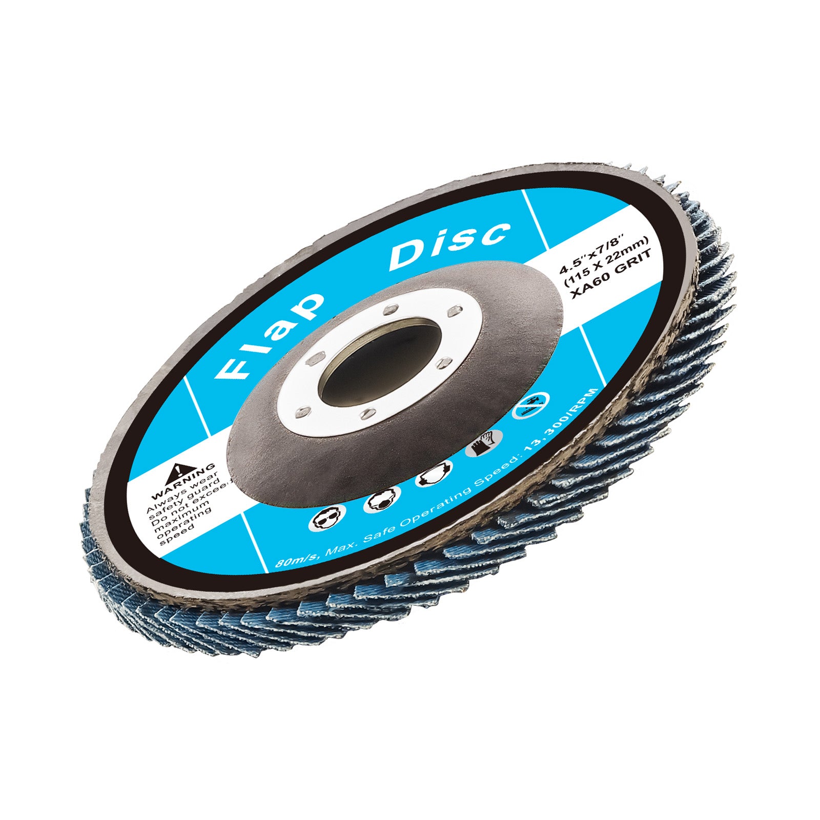 Flap Discs 4-1/2" x 7/8" Sanding Disc for Angle Grinder 60 Grit 10 Packs