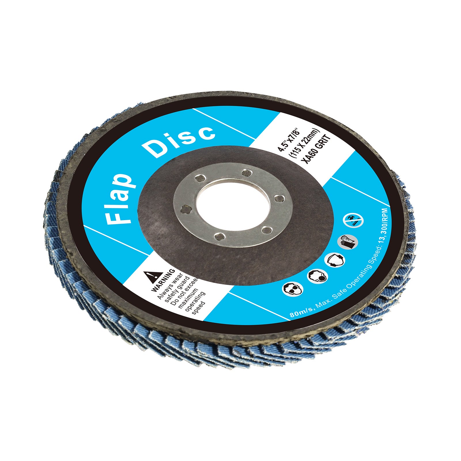 Flap Discs 4-1/2" x 7/8" Sanding Disc for Angle Grinder 60 Grit 10 Packs